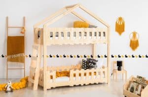 Łóżko piętrowe dziecięce domek Zippo B